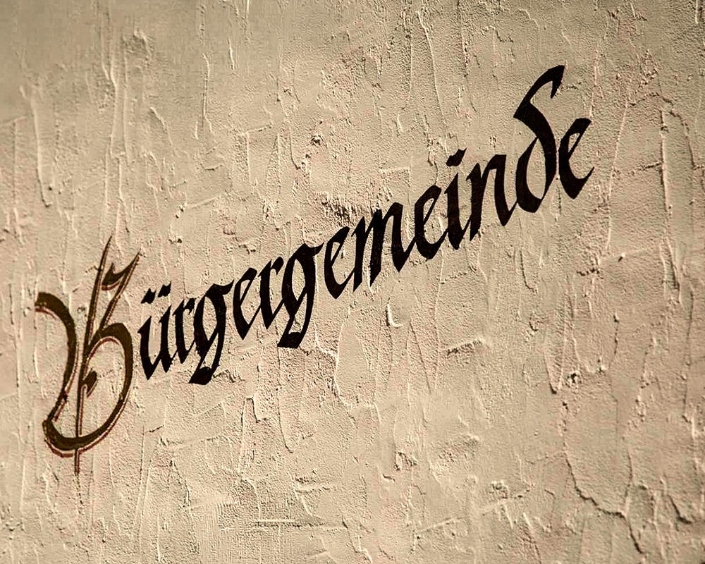 Schriftenmalerei Bürgergemeinde Pratteln